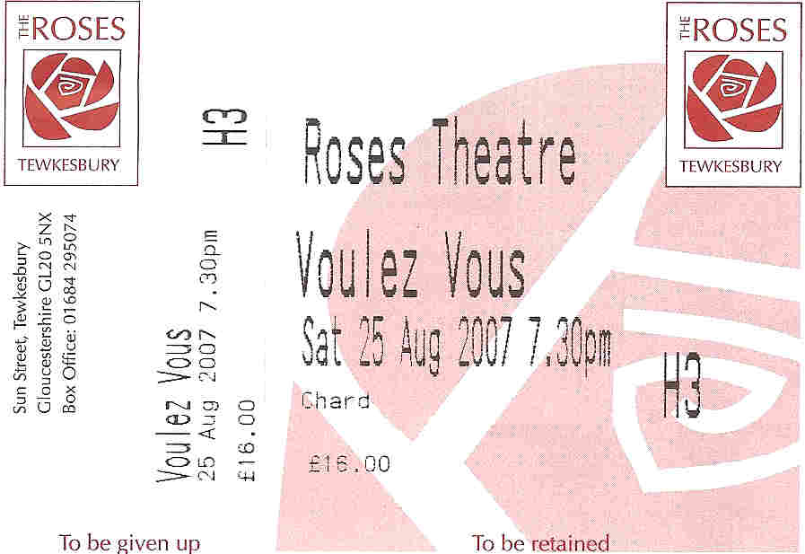 Voulez Vous Ticket